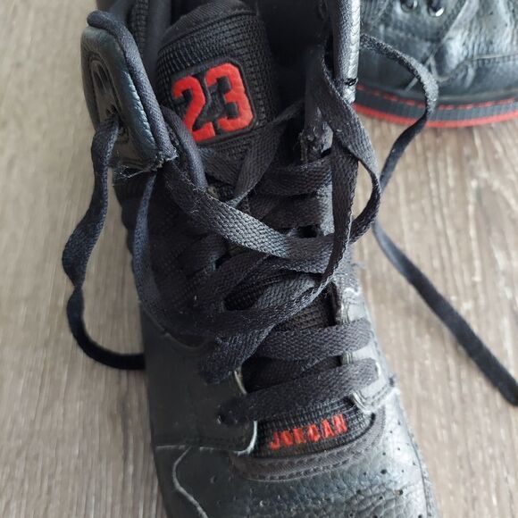 Jordan 1 Flight 4 Premium GS 'Black Gym Red' 828237-006 Size 7Y - Picture 9 of 11